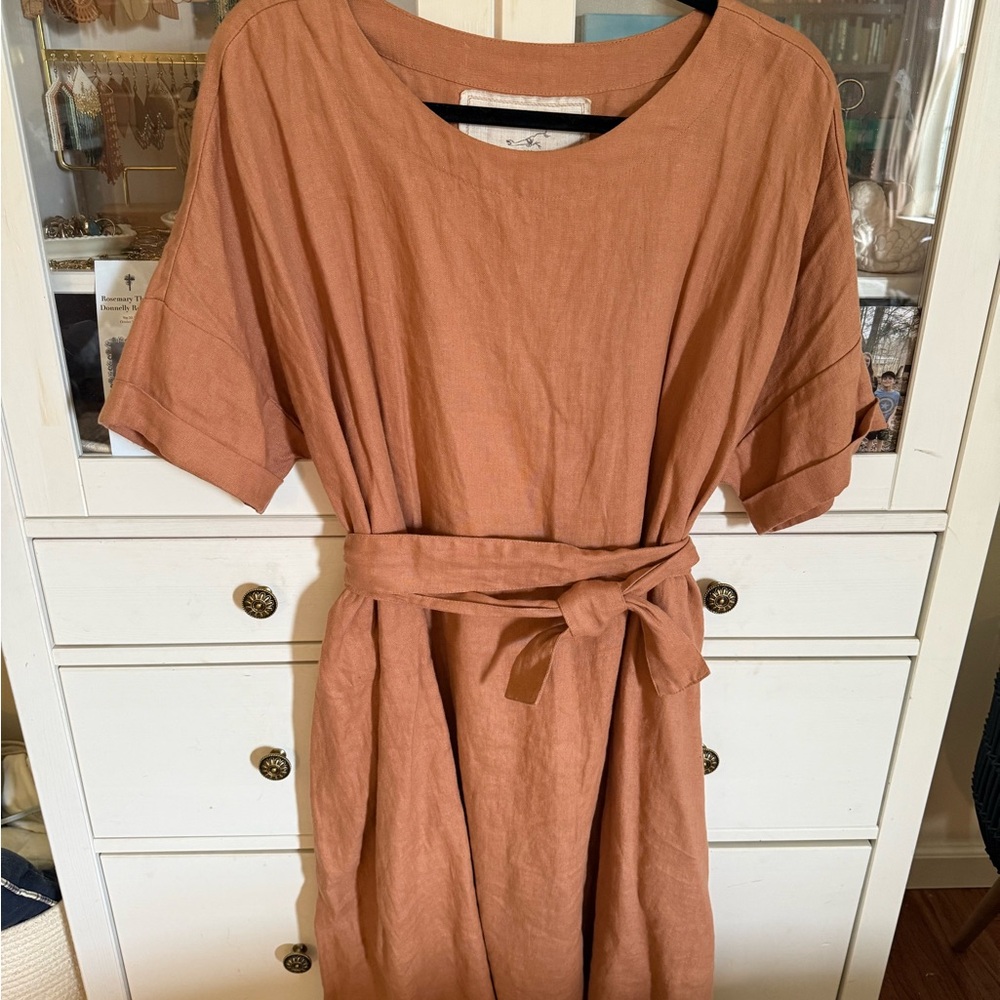 notPERFECTLINEN Canyon Clay Midi Dress